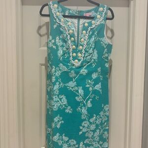 Lilly Pulitzer Teal and White Dress